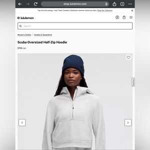 Lululemon Scuba Oversized Half-Zip Hoodie: XS/S